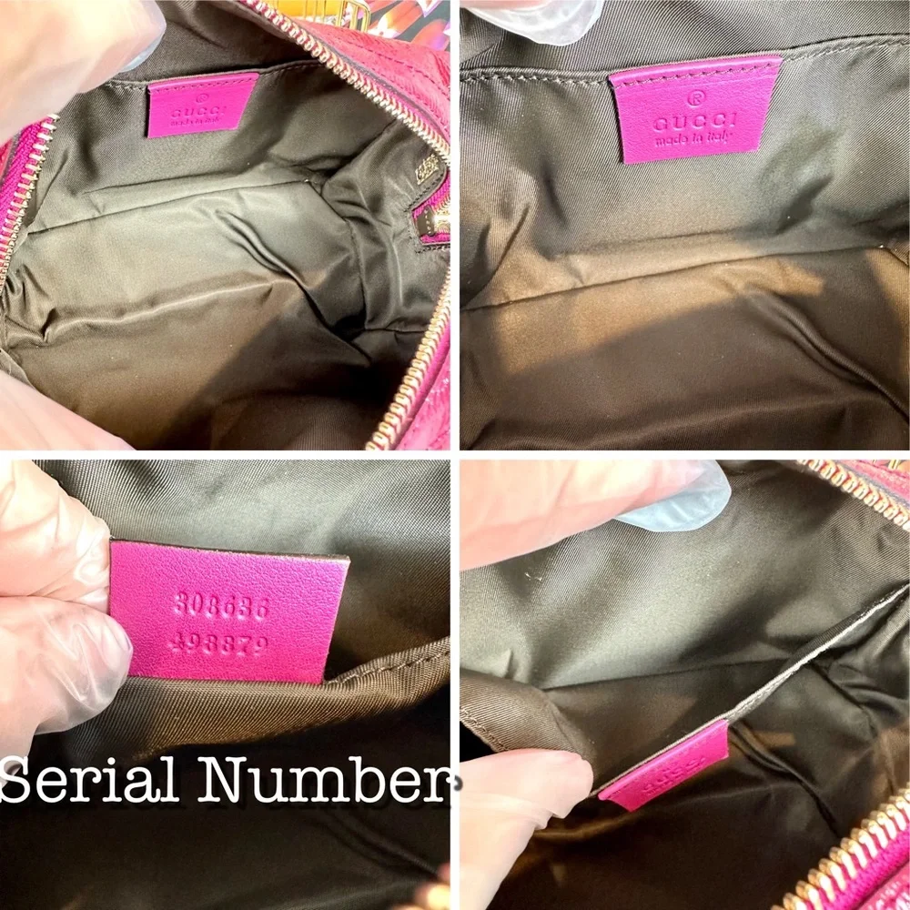 Gucci Soho crossbody bag in magenta pink leather *new with defect* - Picture 10 of 14